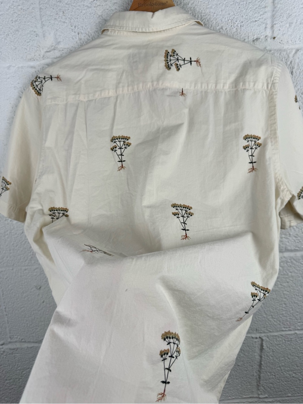 La Paz Alegre Flora Shirt – Portuguese Cotton Botanical Print Button-Up Size M - Picture 8 of 11